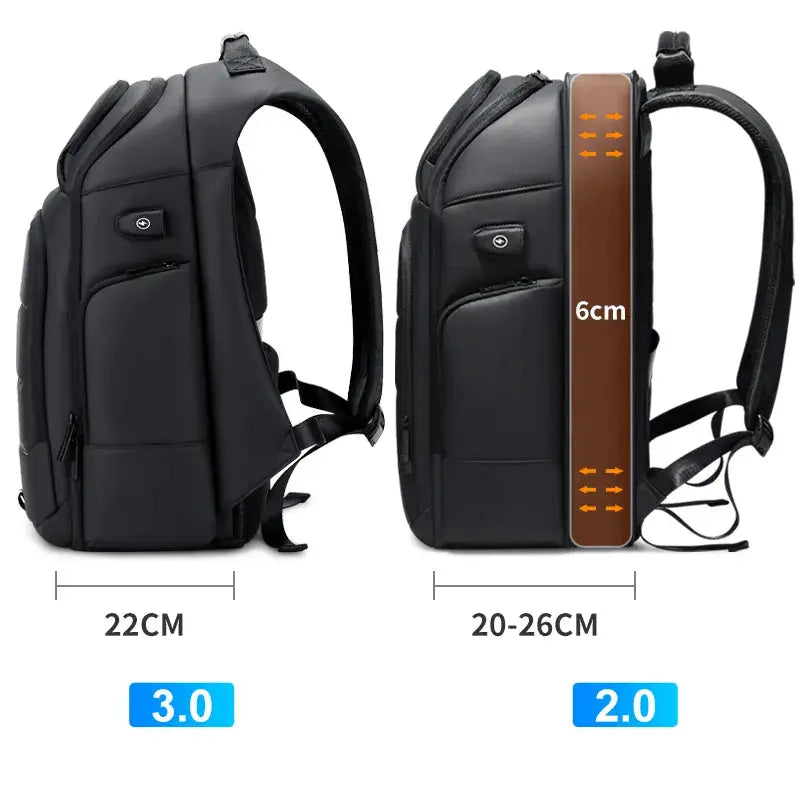 Waterproof Anti-Theft Backpack with USB Charging High-Capacity Travel & School Bag Fits 15.6-Inch Laptop - DynamicDrop Hub