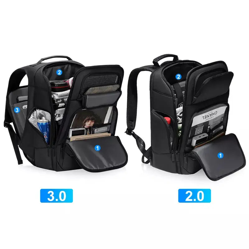 Waterproof Anti-Theft Backpack with USB Charging High-Capacity Travel & School Bag Fits 15.6-Inch Laptop - DynamicDrop Hub