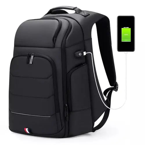 Waterproof Anti-Theft Backpack with USB Charging High-Capacity Travel & School Bag Fits 15.6-Inch Laptop - DynamicDrop Hub