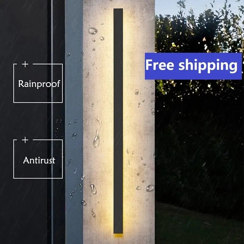 Waterproof LED Long Wall Lamp, Modern, Ip65, Outdoor Lighting, Garden, Villa, Balcony, Lamp, Decorative, 110 V,220V - DynamicDrop Hub
