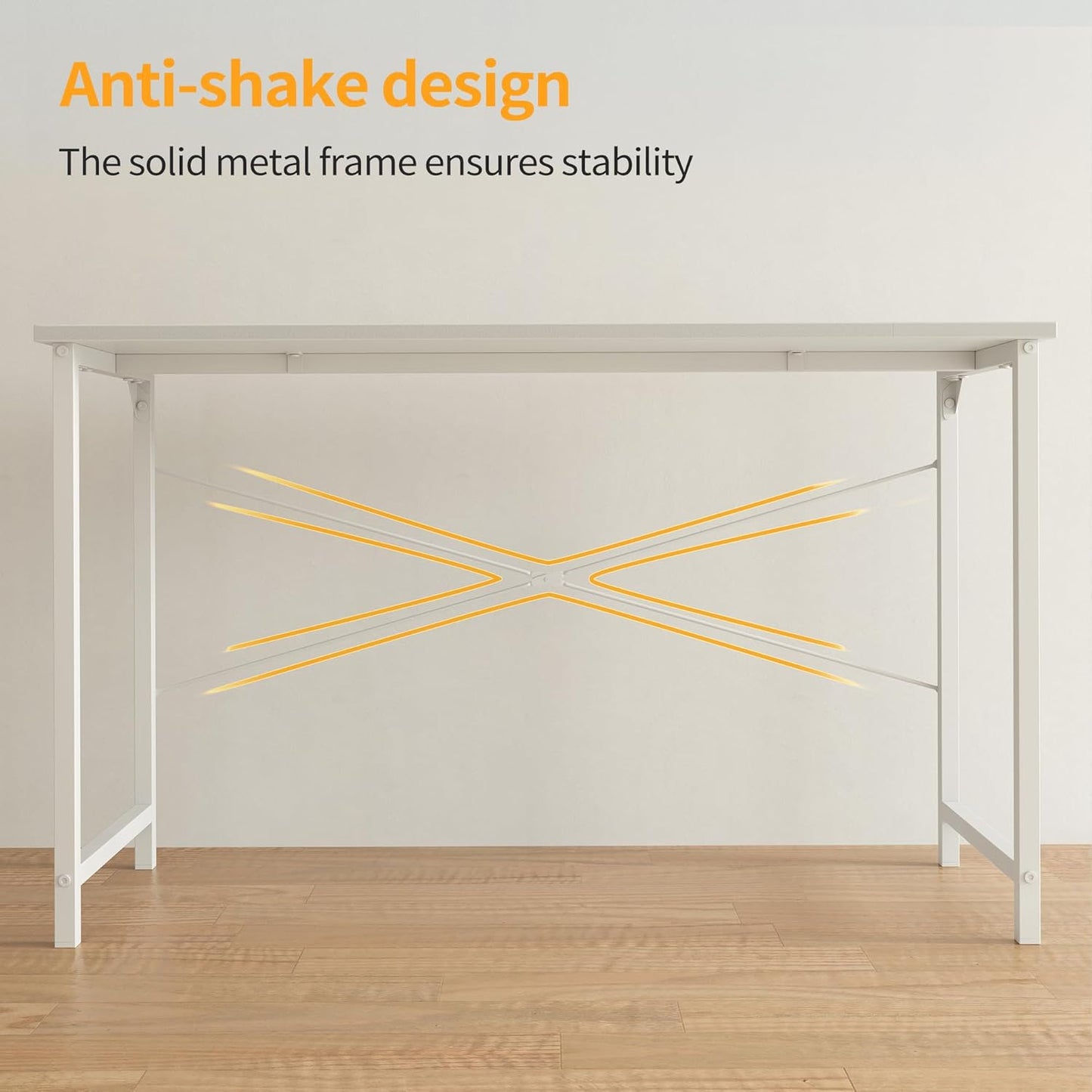 Computer Desk Home Office Desk 80X40 Cm Study Writing Table, Modern Simple Style, White