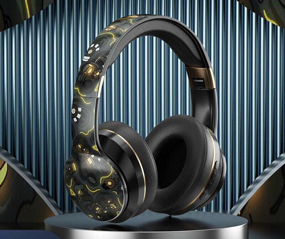 Wireless Bluetooth Headphones with Noise Cancelling, Over-Ear Hi-Fi Stereo Earphones with Bluetooth 5.2, Foldable & Ergonomic Design