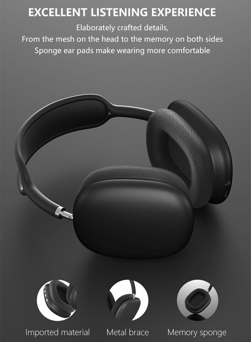Wireless Bluetooth Headphones with Noise Cancelling Over-Ear Earphones Headset