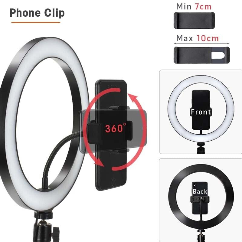 14Inch LED Selfie Live Makeup Ring Light with 1.7Meter Tripod Stand Phone Holder