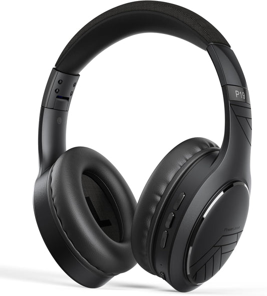 Bluetooth Headphones, Bluetooth Headphones over Ear, Wireless Headphones with Microphone, 3 EQ Modes, 60Hrs Playtime, Foldable Headphones, Fabric Headband, Hi-Fi Stereo for Work/Travel/Pc