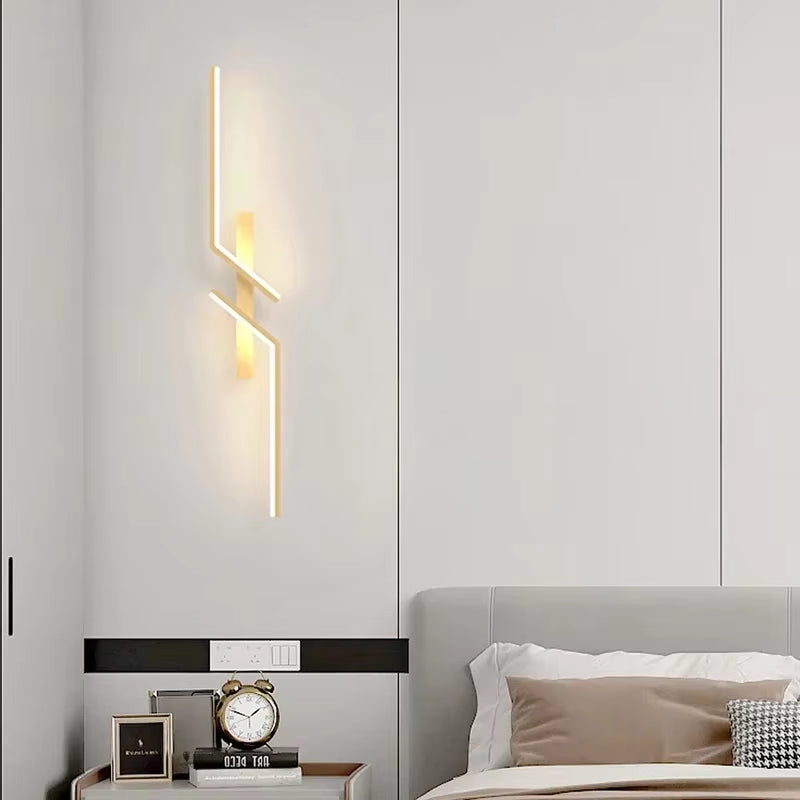 Modern Minimalist LED Wall Lamp – Long Bar Sconce for Living Room, Bedroom, Bedside, and Background Lighting – Sleek Home Decor Interior Light