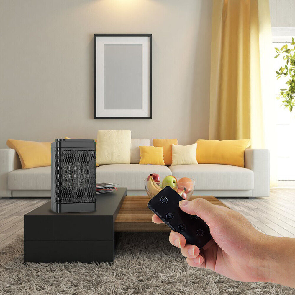 Electric Ceramic Space Heater 1500W with Remote, Timer, and Safety Features – PTC Technology