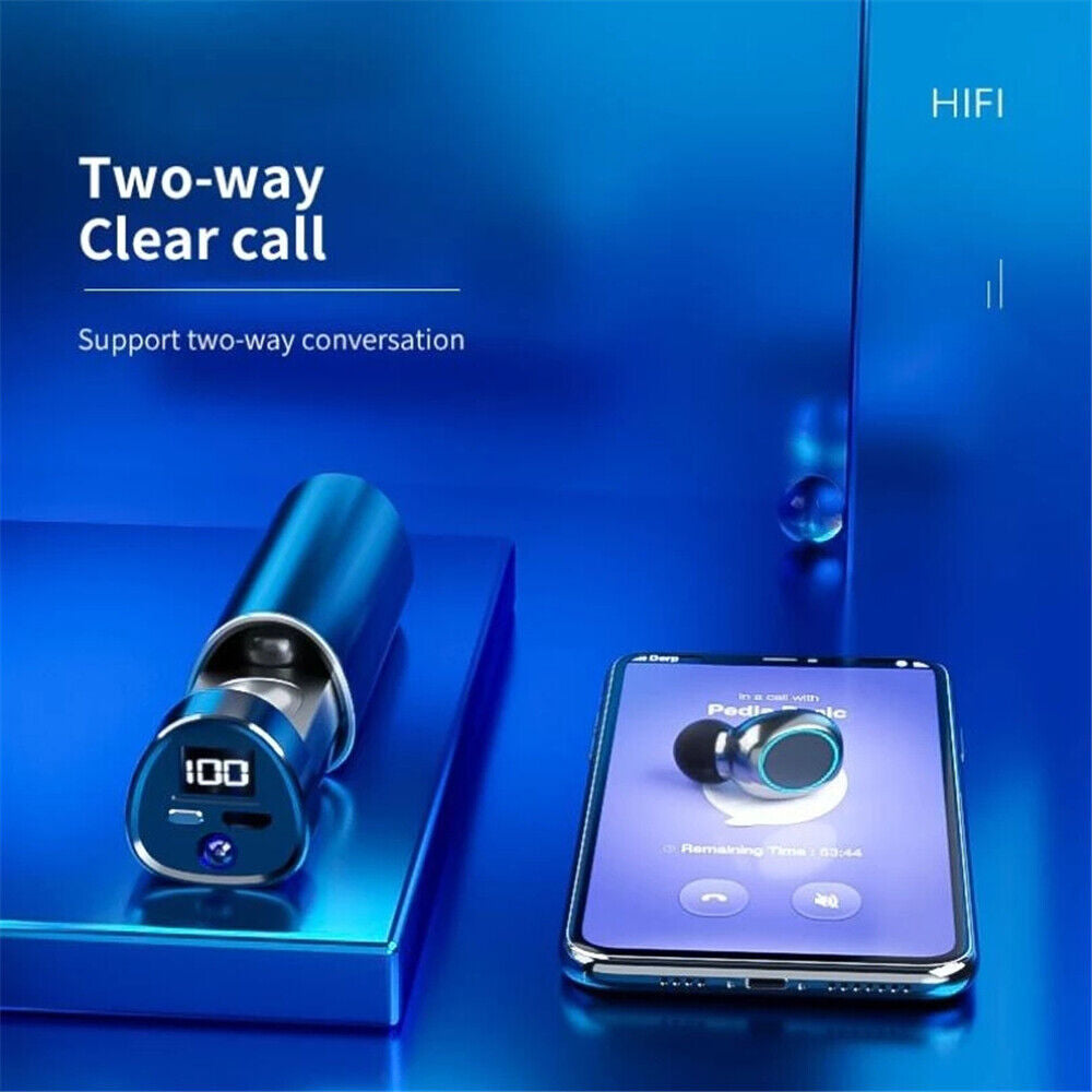 TWS Wireless Bluetooth 5.0 Earphones Headphones Mini In-Ear Pods for IOS Android