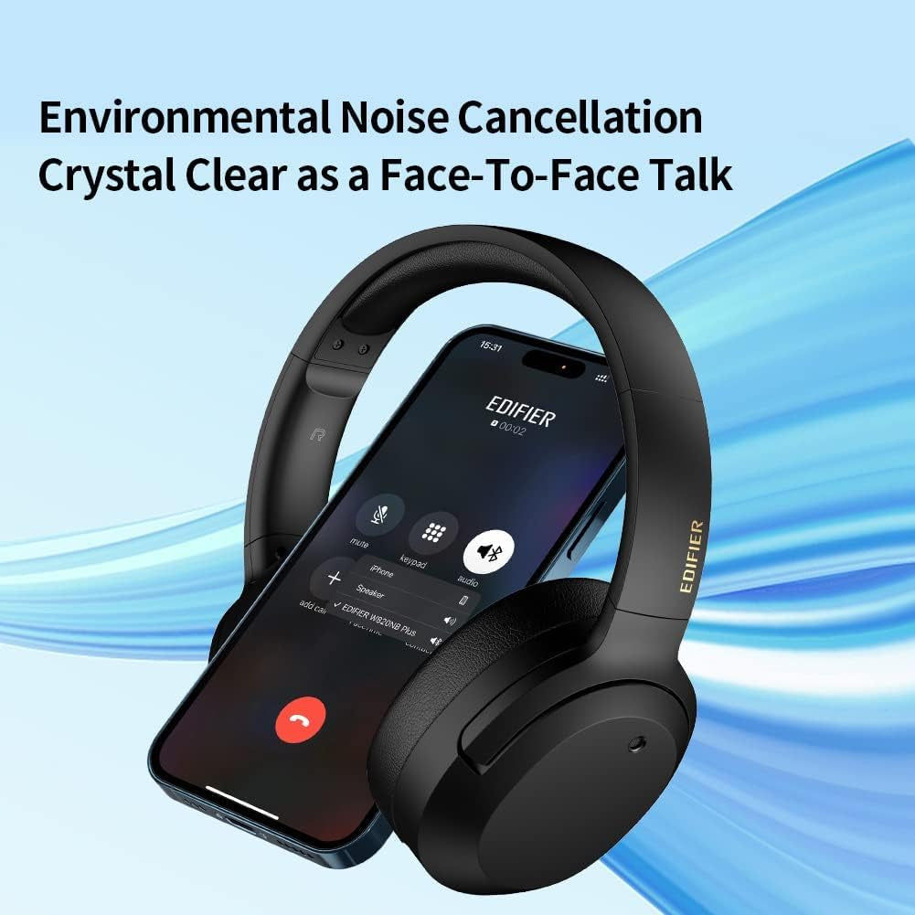 W820NB Active Noise Cancelling Bluetooth Headphones, over Ear Headphones Wireless Adjustable Headphones Wireless - Hi-Res Audio - 49H Playtime, Memory Foam Ear Cups, for Travel, Home Office