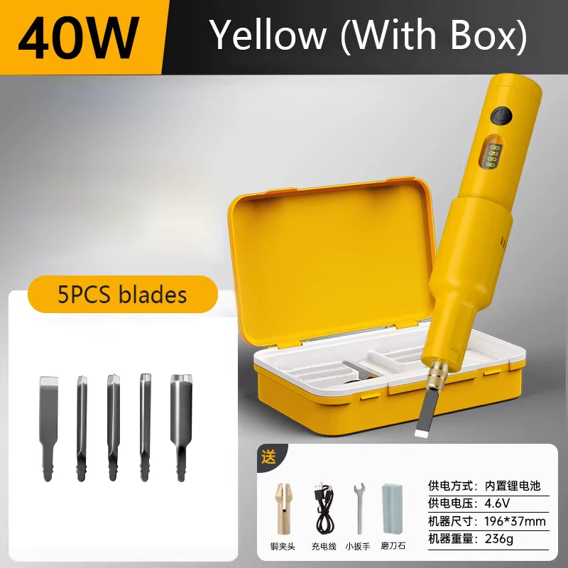 5PCS/20PCS Blade Carpenter Root Sculpture Mini Power Carving Chisel Carpentry Lithium Electric Carving Knife Chisel Set