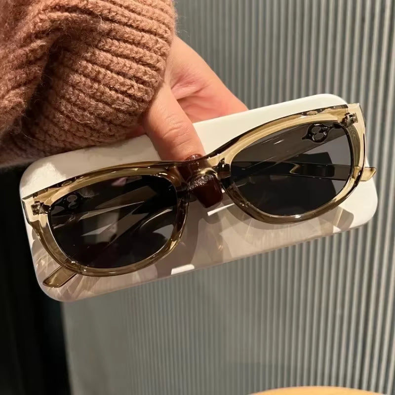 Vintage Small Square Sunglasses for Women & Men β Decorative Letter Fashion Eyewear with UV400 Protection