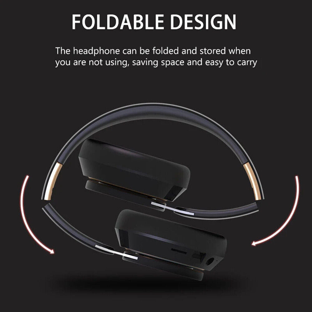 Wireless Bluetooth Headphones with Noise Cancelling Over-Ear Stereo Earphones