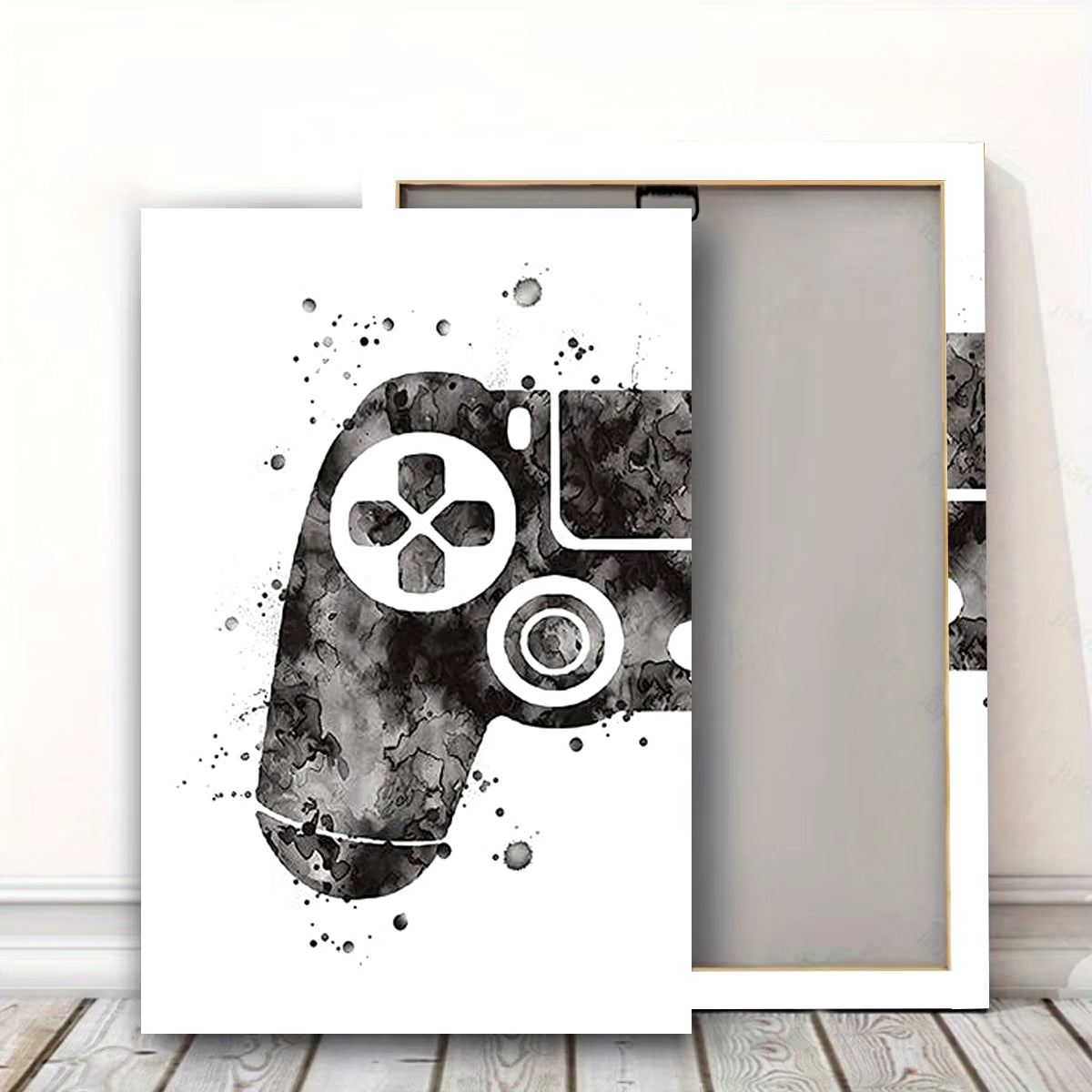 Black and White Video Game Poster Nordic Gamer Enthusiast Framed Canvas Painting Boys Room Wall Art Home Decor