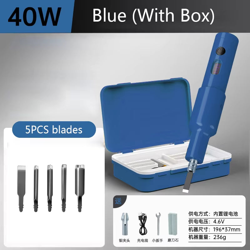 5PCS/20PCS Blade Carpenter Root Sculpture Mini Power Carving Chisel Carpentry Lithium Electric Carving Knife Chisel Set