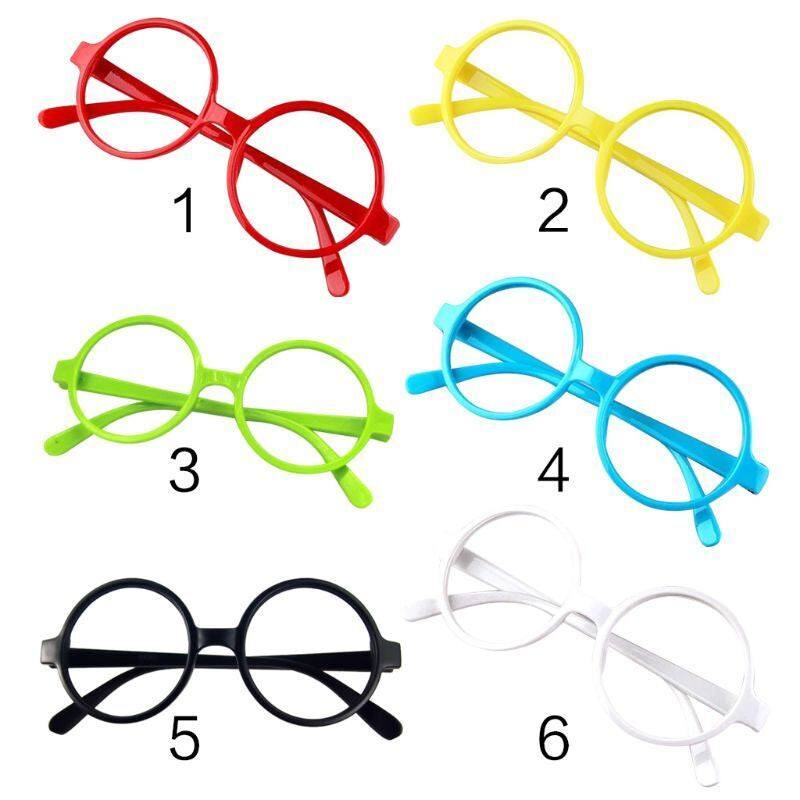 Retro Nerd Style Cute Baby round Glasses Frame No Lenses Candy Color Plastic