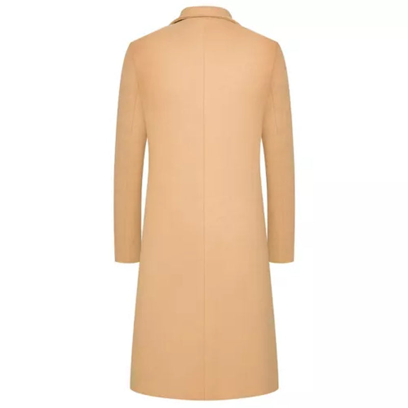 Men’s Winter Formal Trench Coat – Warm Long Overcoat for Smart Work or Daily Wear