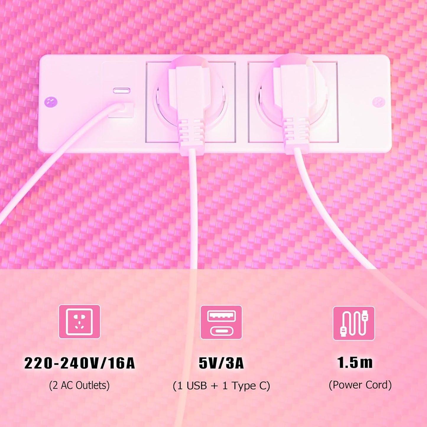 L Shaped Gaming Desk LED Power Strip - 128X128Cm Ergonomic Corner Gamer Computer Table, Extension Cord LED Strip Large PC Monitor Stand, Headphone Hook for Study Play Work Bedroom Living Room