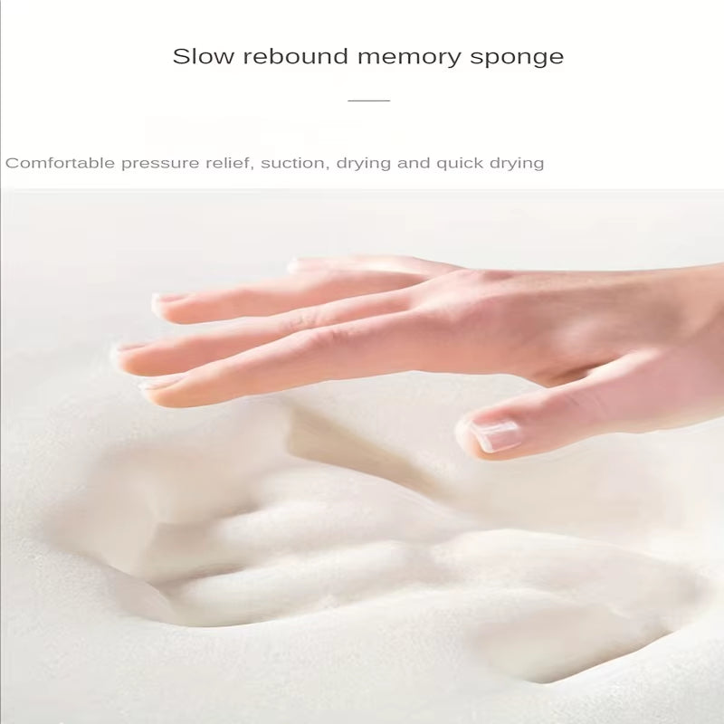 Thickened Bathroom Absorbent Mat Simple Door Dirt-Resistant Mat Home Kitchen Mat Quick-Drying Foot Mat Non-Slip Entry Mat