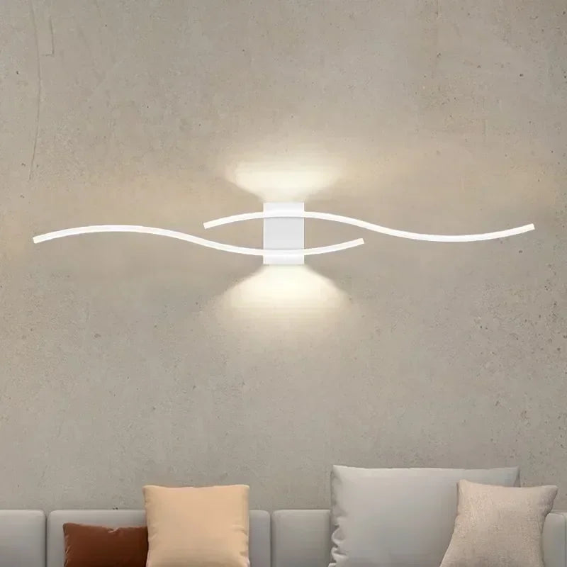 Modern Minimalist LED Wall Lamp – Long Bar Sconce for Living Room, Bedroom, Bedside, and Background Lighting – Sleek Home Decor Interior Light