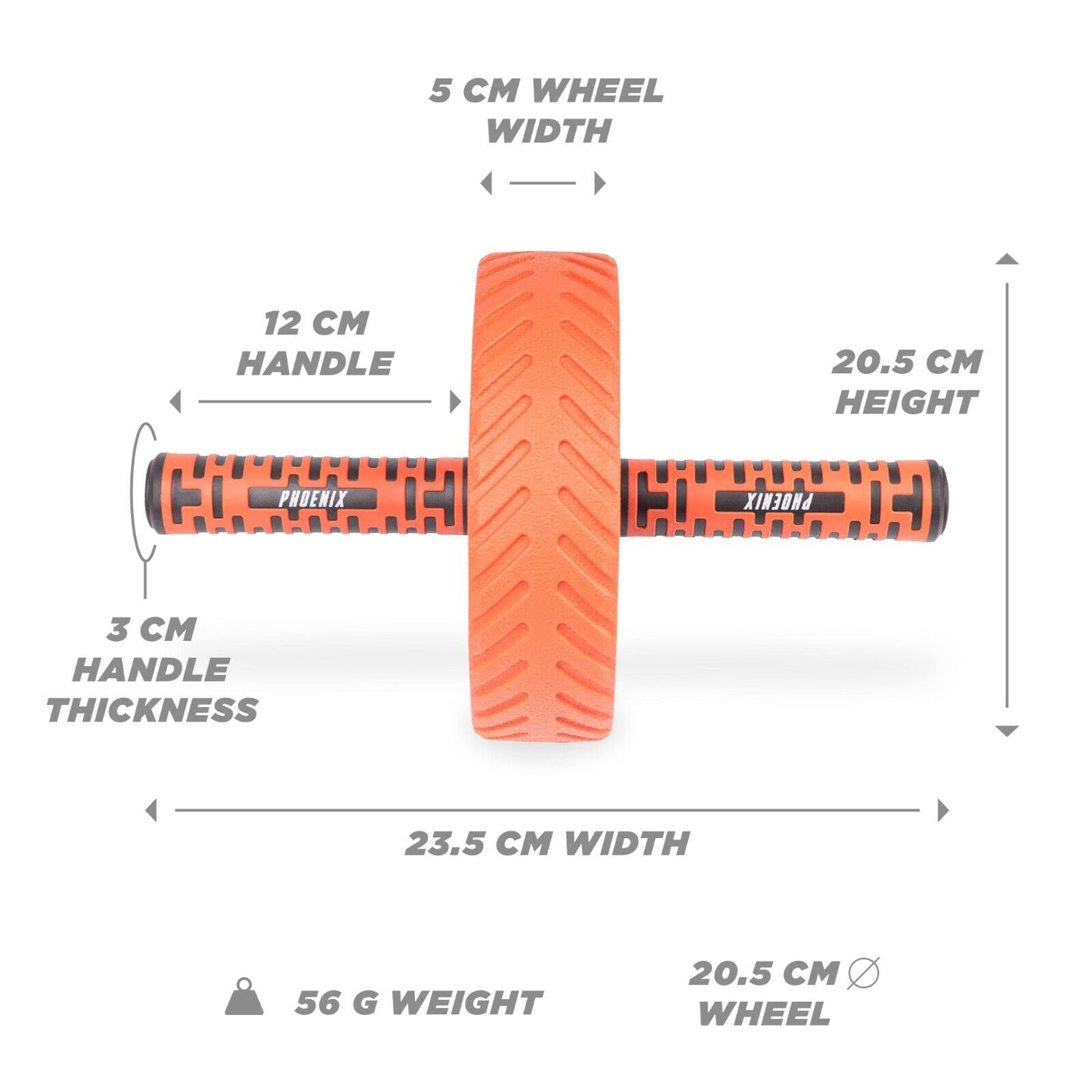 Ab Roller Exercise Wheel Core Strength Training Workout TPR Grip Abs Gym Home