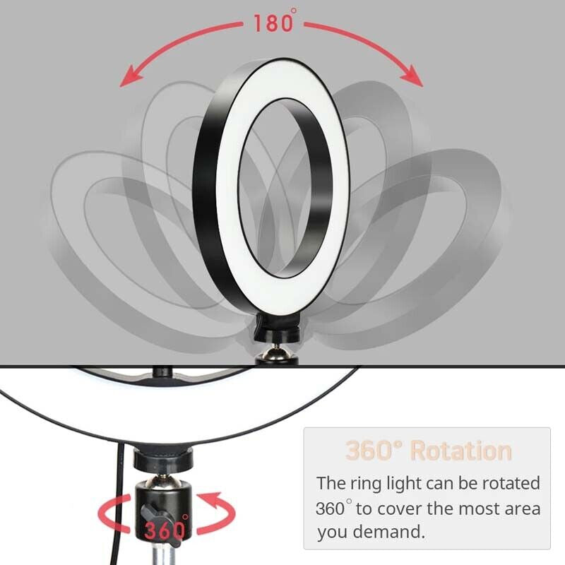 12Inch LED Selfie Live Makeup Ring Light with 1.7Meter Tripod Stand Phone Holder