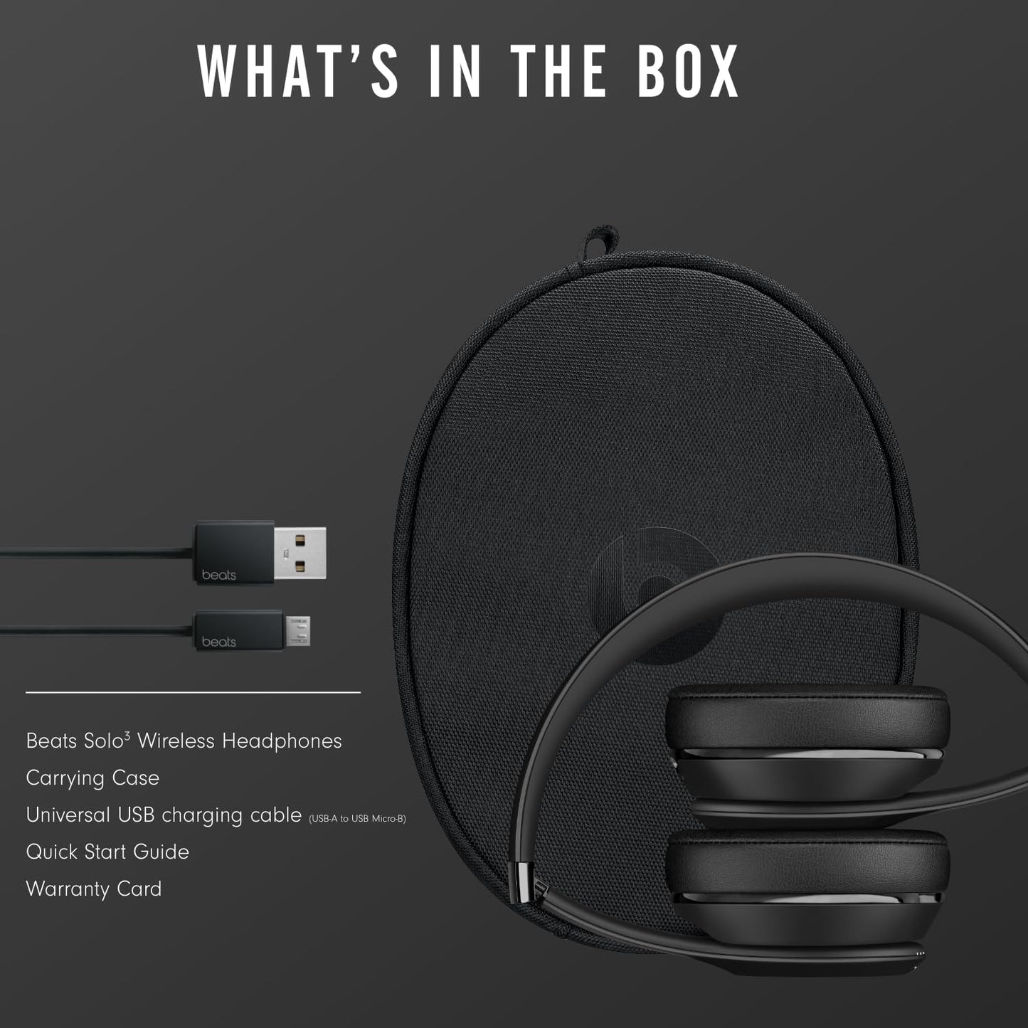 Solo3 Wireless On-Ear Headphones - Apple W1 Headphone Chip, Class 1 Bluetooth, 40 Hours of Listening Time - Black (Latest Model)