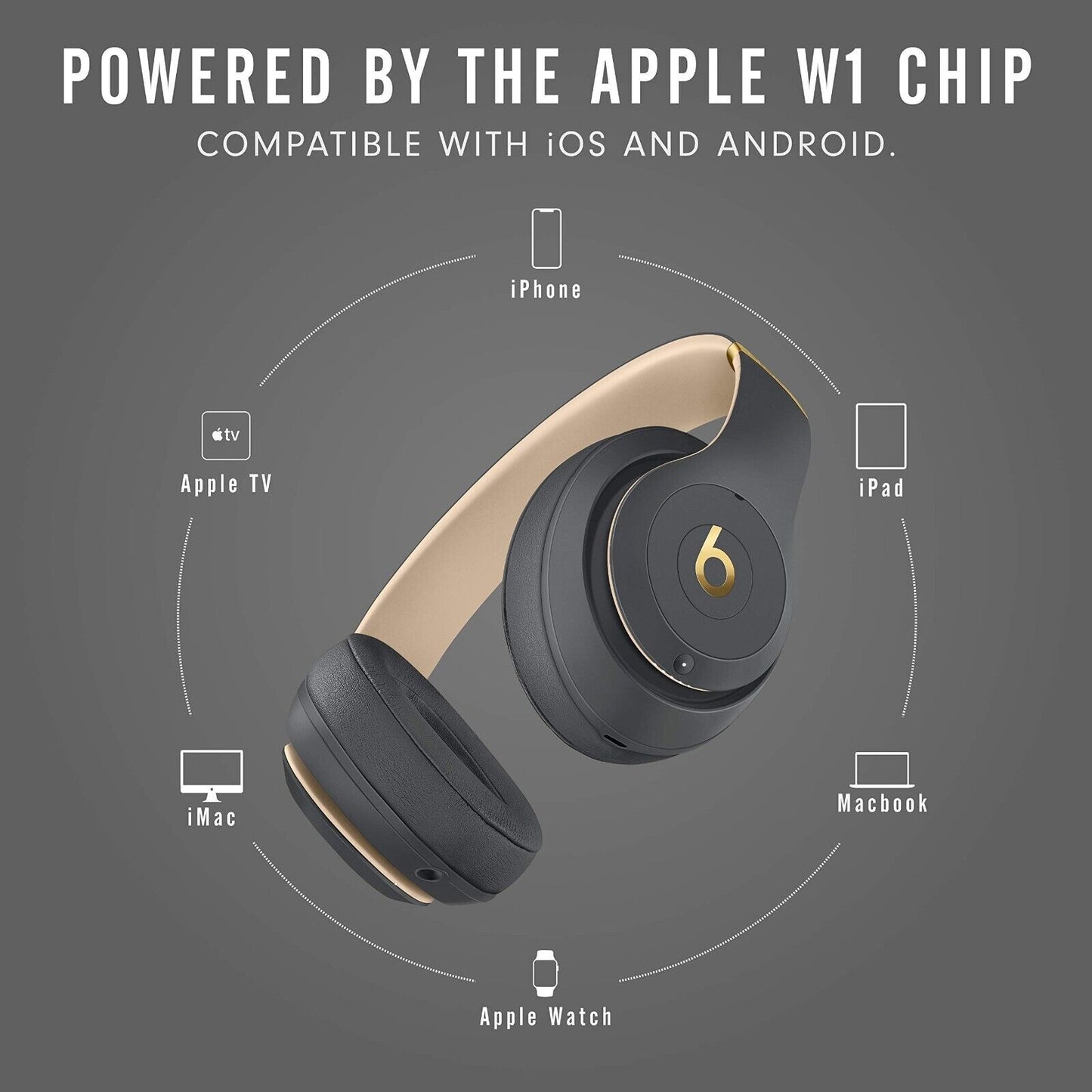 Apple Beats Studio3 Wireless Noise Cancelling Over-Ear Headphones - Shadow Grey