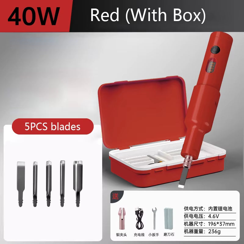 5PCS/20PCS Blade Carpenter Root Sculpture Mini Power Carving Chisel Carpentry Lithium Electric Carving Knife Chisel Set