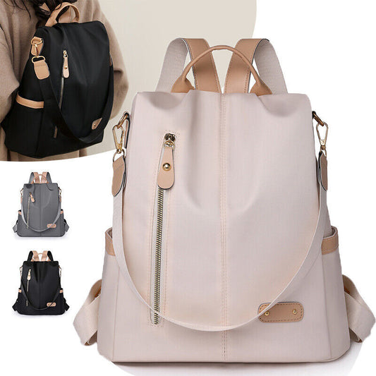 Womens Ladies Waterproof Anti-Theft Backpack Rucksack Travel School Shoulder Bag