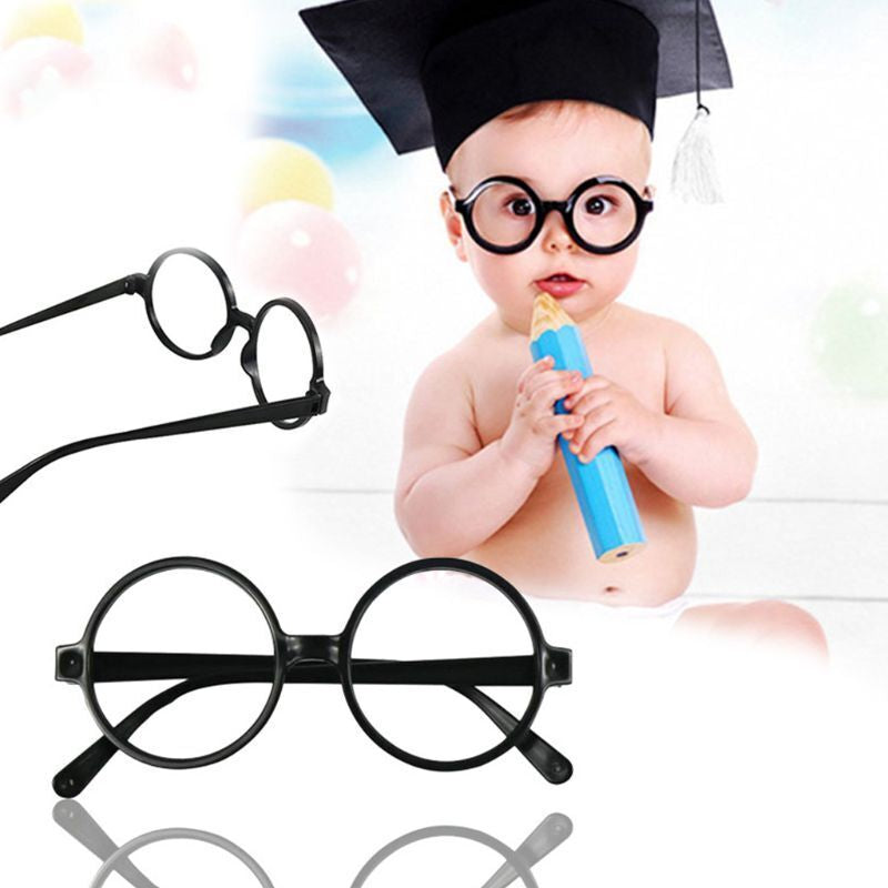 Retro Nerd Style Cute Baby round Glasses Frame No Lenses Candy Color Plastic