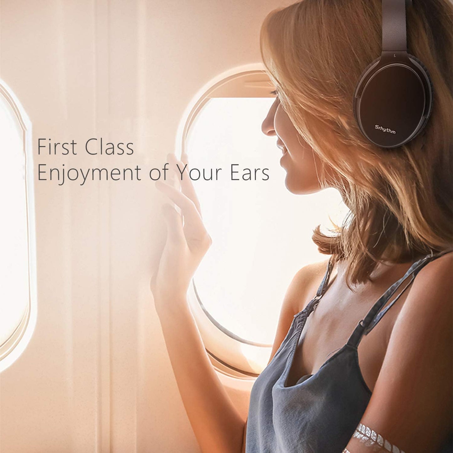 NC35 Noise Cancelling Wireless Headphones Bluetooth 5.0, Foldable over Ear Headset with Build-In Mic,50+ Hrs Playtime,Multi-Point Bluetooth Connection Voice Call