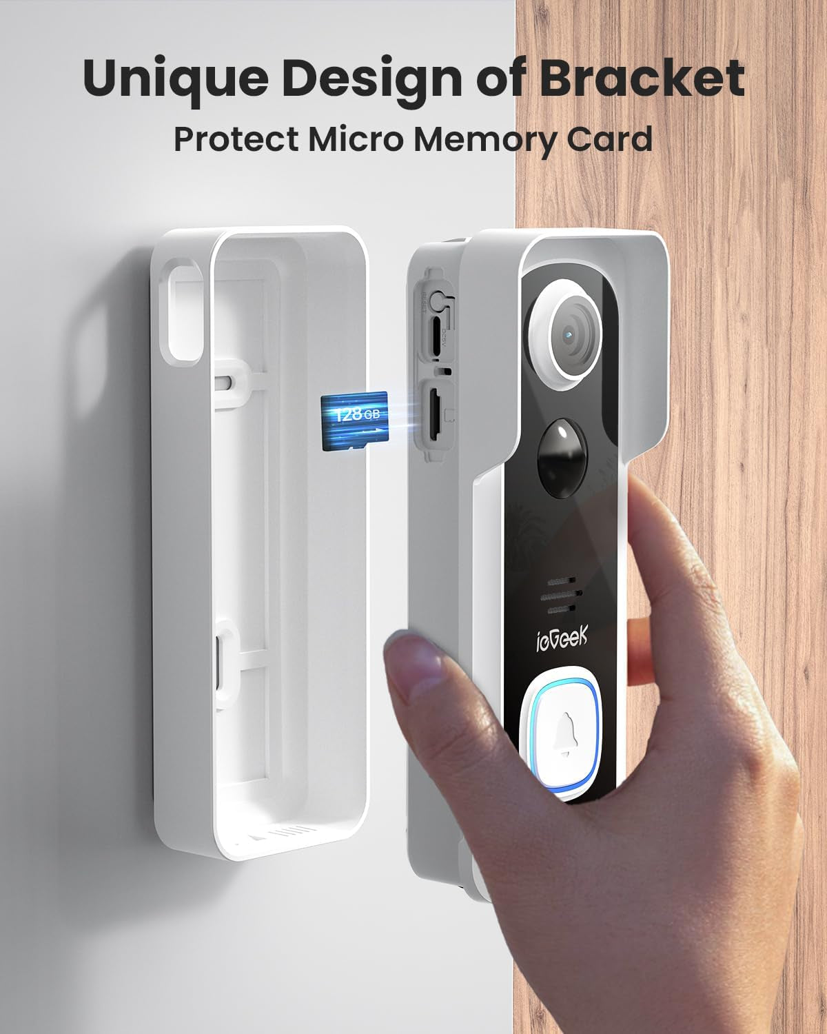 Video Doorbell Wireless with Chime - 2K HD Doorbell Camera, Smart Home Security Door Bell Voice Message and Changer, Two-Way Audio, PIR Detection, Easy Installation, Night Vision
