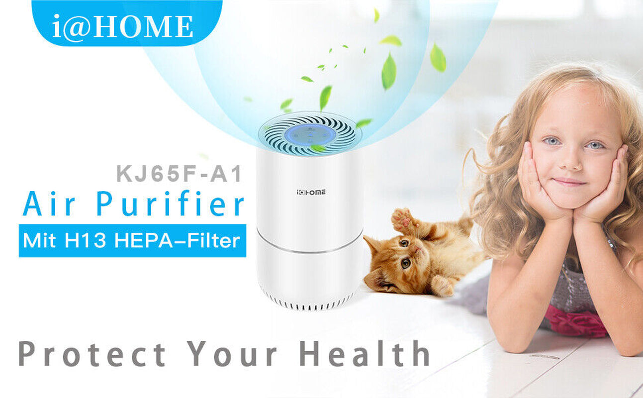 Air Purifier with HEPA & Active Carbon Filter Home Air Cleaner Noise Reduction