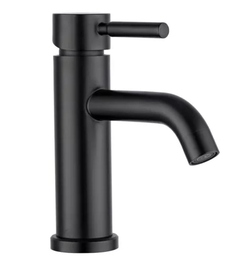 Modern Waterfall Bathroom Tap – Black Basin Sink Mono Mixer Faucet with Waste Set