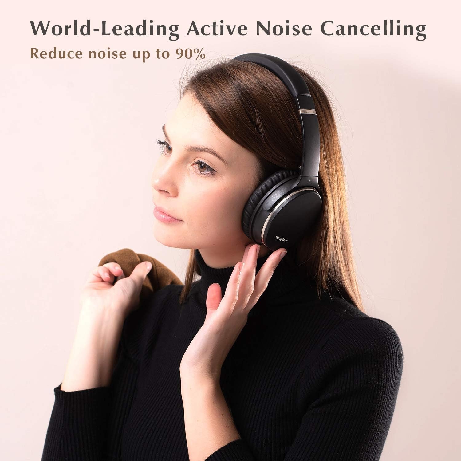 NC35 Noise Cancelling Wireless Headphones Bluetooth 5.0, Foldable over Ear Headset with Build-In Mic,50+ Hrs Playtime,Multi-Point Bluetooth Connection Voice Call