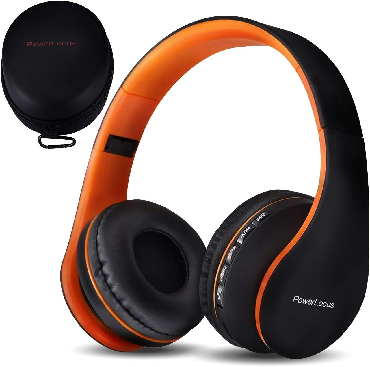 Wireless Bluetooth Over-Ear Stereo Foldable Headphones, Wired Headsets Noise Cancelling with Built-In Microphone for Iphone, Samsung, LG, Ipad (Black)