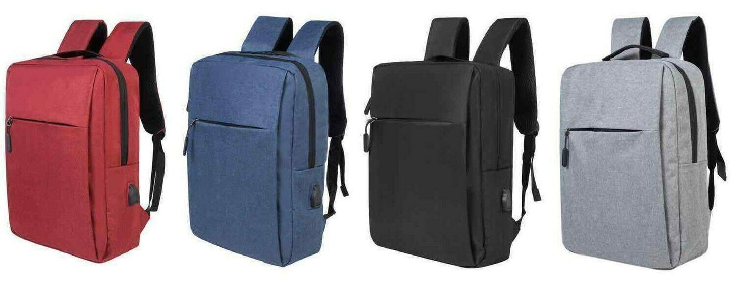 Waterproof Unisex Backpack Bag School Travel Laptop Bags USB Charging Port