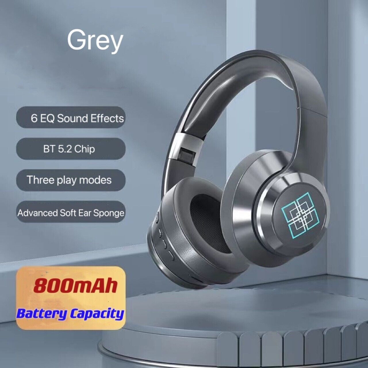 Wireless Bluetooth Headphones with Noise Cancelling Over-Ear Earphones featuring Bluetooth 5.2