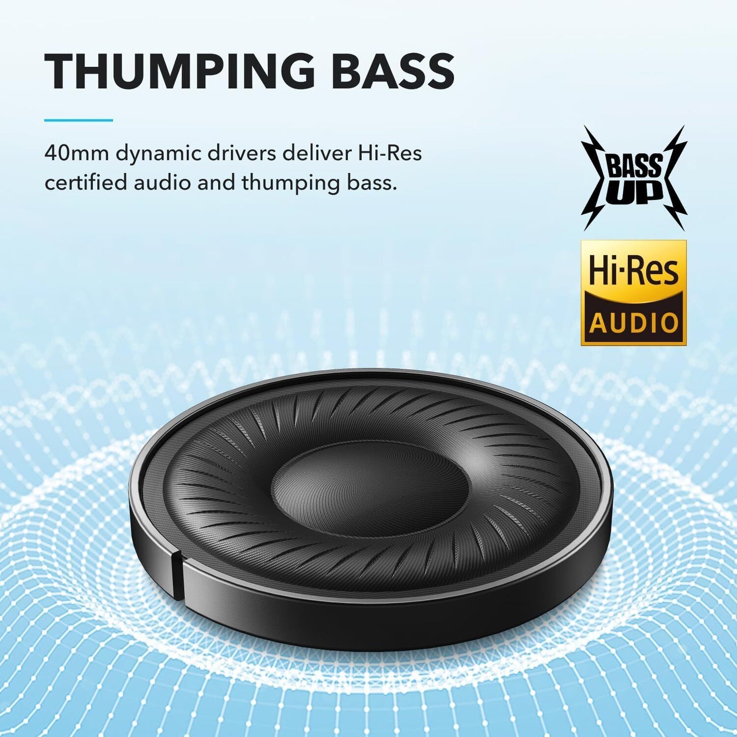 High-Quality Soundcore by Anker Q20i Hybrid Active Noise Cancelling Foldable Headphones – 40H Battery Life, App Control & Hi-Res Audio - Domestic Delivery Only