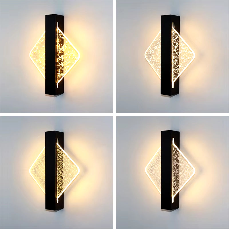 Luxurious LED Wall Lamp Acrylic Modern LED Indoor Wall Light Nordic Sconce Lamp Bedroom Living Room Bedside Light AC85-265V