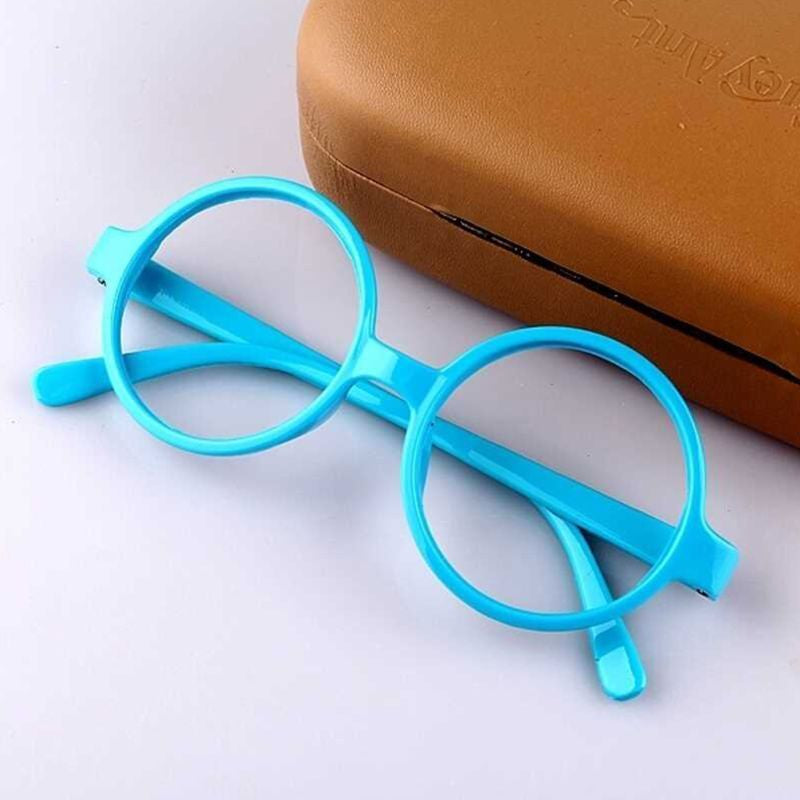 Retro Nerd Style Cute Baby round Glasses Frame No Lenses Candy Color Plastic