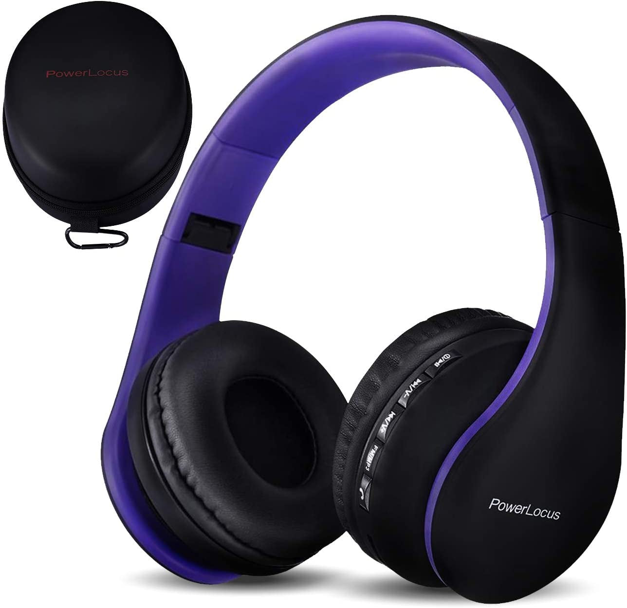Wireless Bluetooth Over-Ear Stereo Foldable Headphones, Wired Headsets Noise Cancelling with Built-In Microphone for Iphone, Samsung, LG, Ipad (Black)