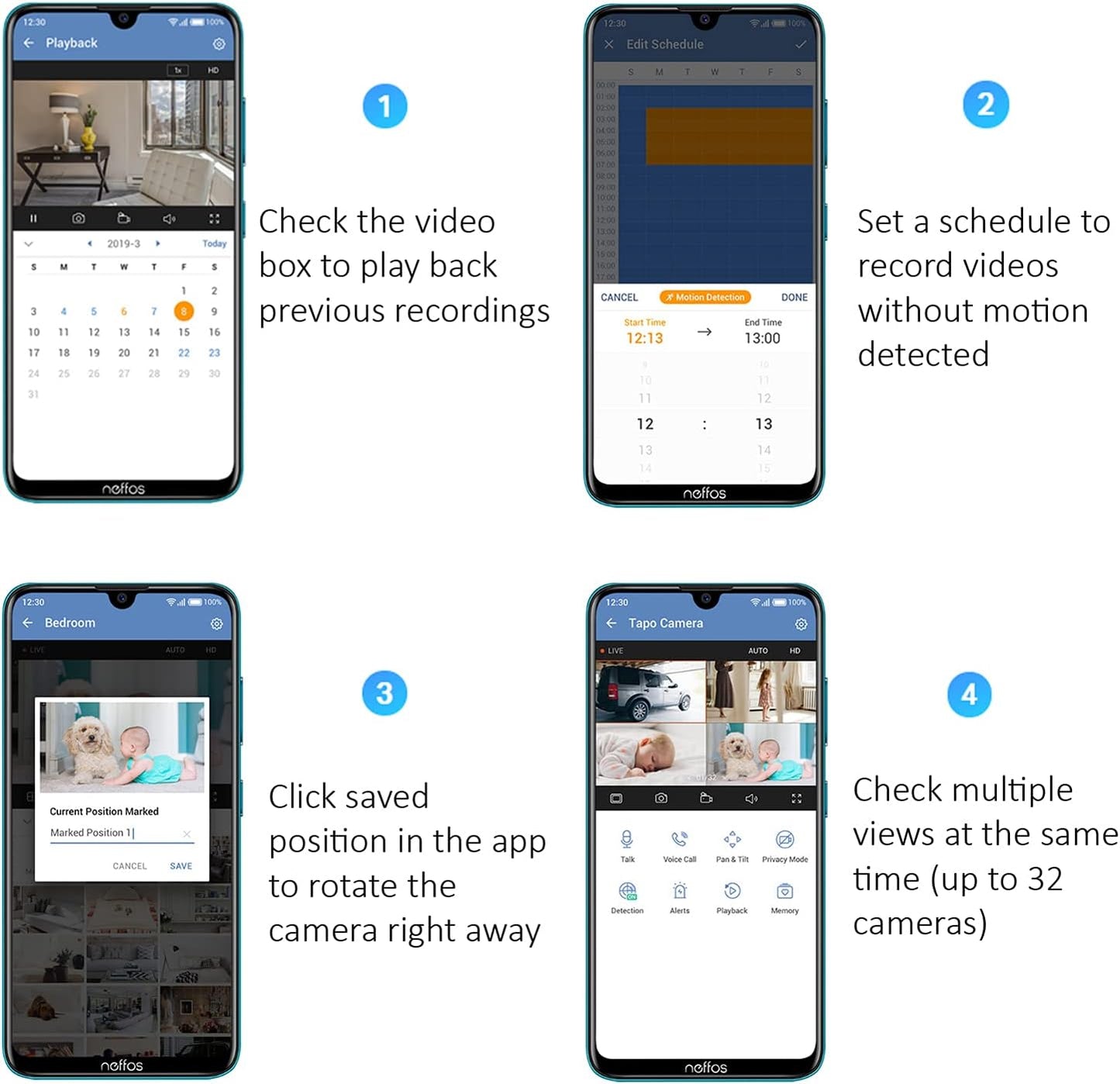 Wifi Camera, 2K 3MP Pet Camera Indoor Camera for Security, Wireless 360° for Baby Monitor, CCTV, Smart Motion Detection & Tracking, Night Vision, Works with Alexa & Google Home( C210)