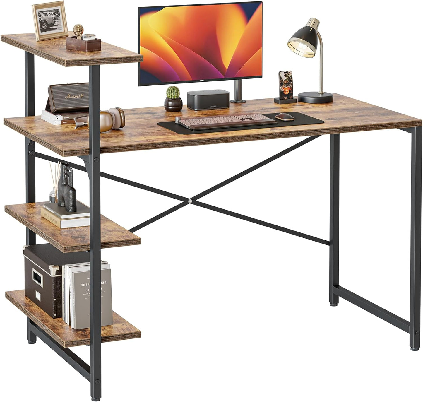 Computer Desk Home Office Desk 80X40 Cm Study Writing Table, Modern Simple Style, White