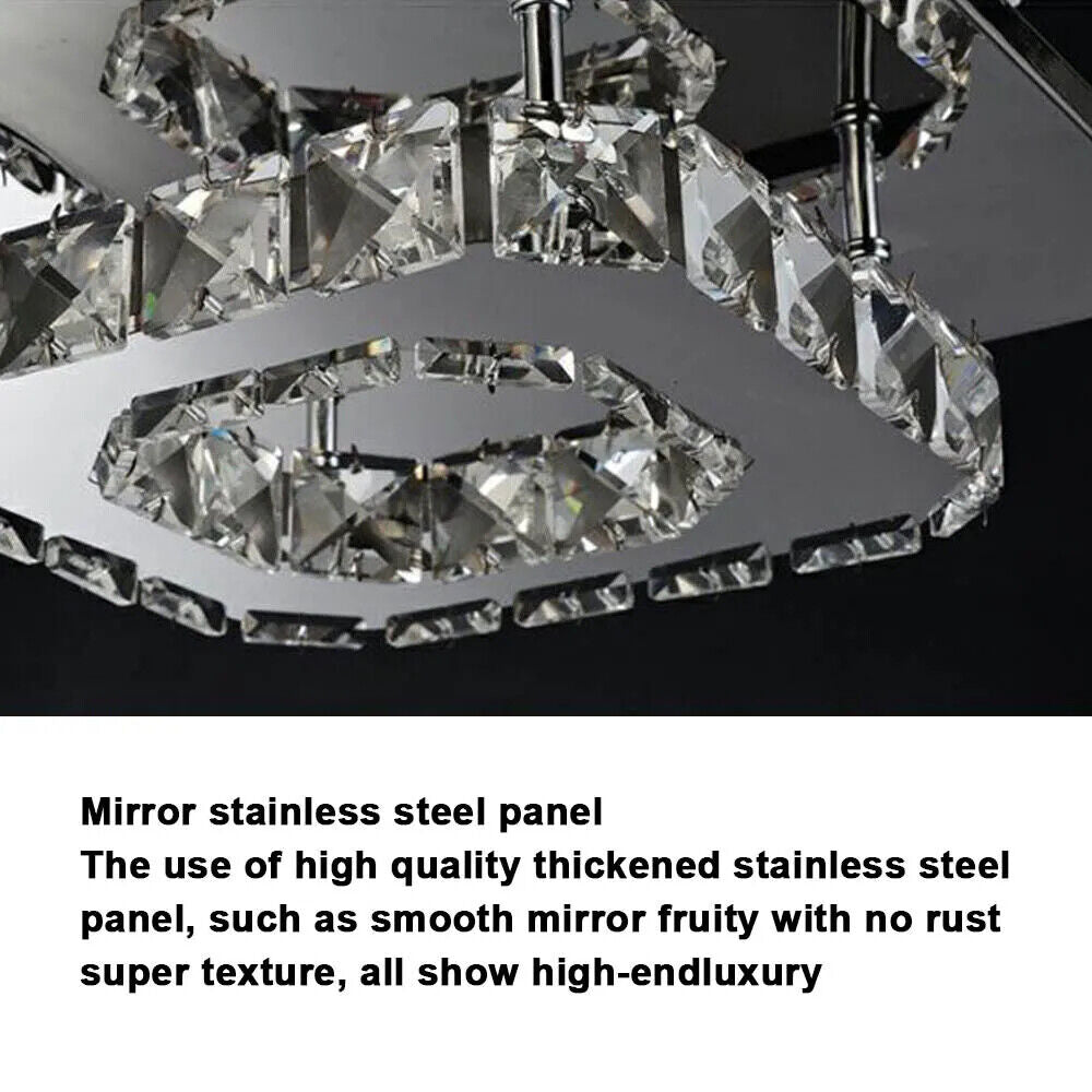 LED Crystal Ceiling Light Minimalist Modern Lamp Living Room Bedroom Lights