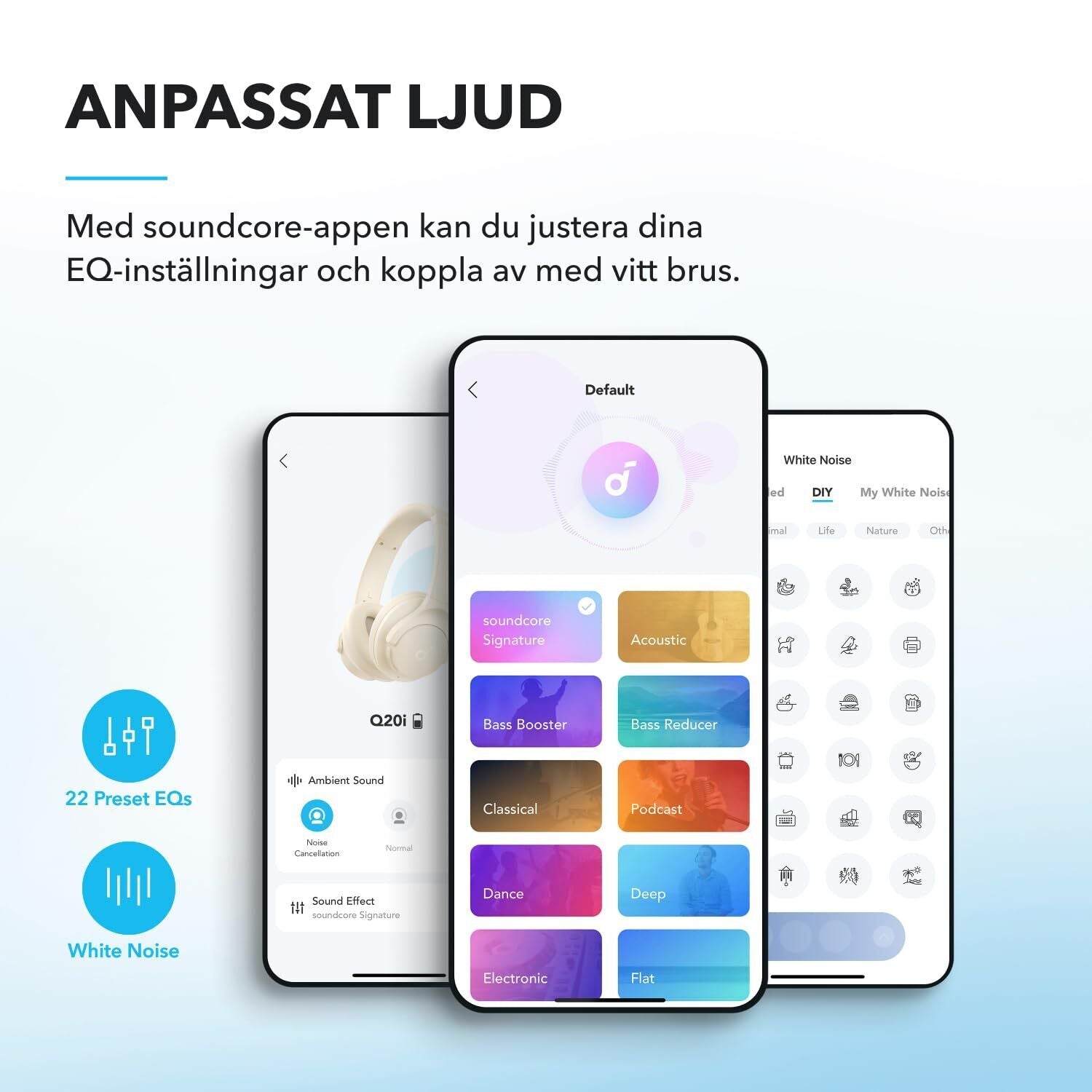 π§ High-Quality Soundcore by Anker Q20i Hybrid Active Noise Cancelling Foldable Headphones β 40H Battery Life, App Control & Hi-Res Audio - Ear Comfort - Domestic Delivery Only - Melody & The Beats Sound Quality π΅