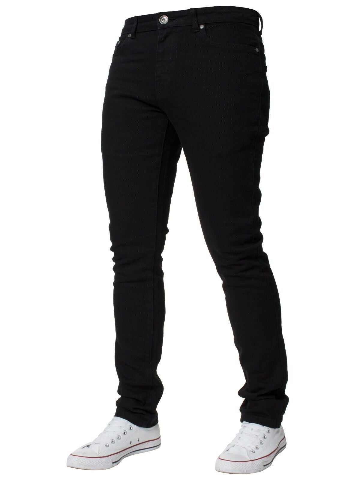 Kruze Mens Jeans Skinny Stretch Slim Fit Flex Denim Trouser Pants UK Waist Sizes