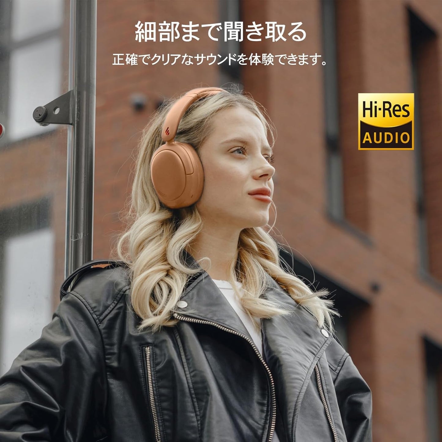 V80 Hybrid Active Noise Cancelling Headphones, True Wireless over Ear Bluetooth Headset with 45H Playtime Hi-Res Audio Fast Charging Multipoint Connection for Travel Home Office - Brown