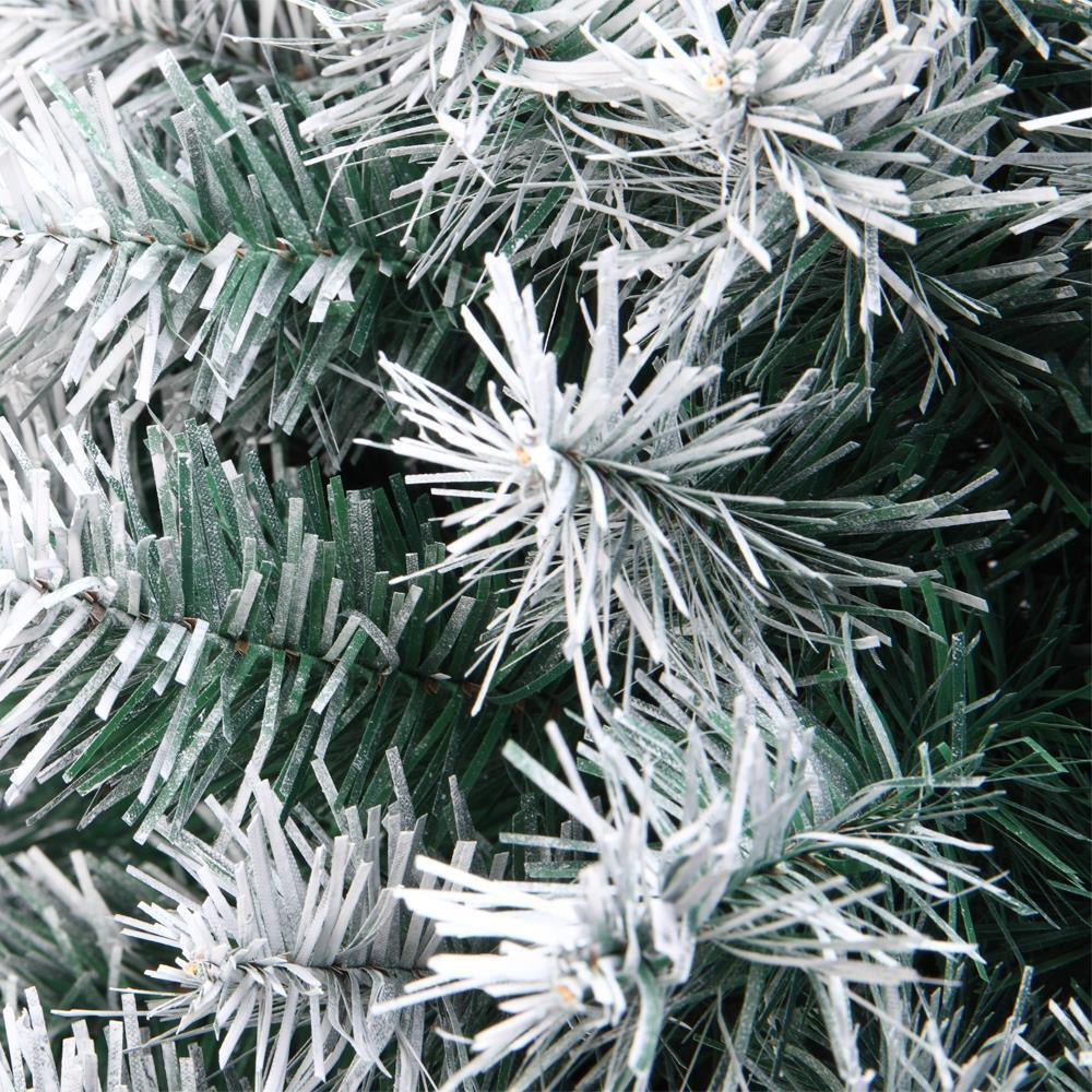 New 7FT Christmas Tree Artificial 870 Branches Xmas Snow Tips Decorated Tree