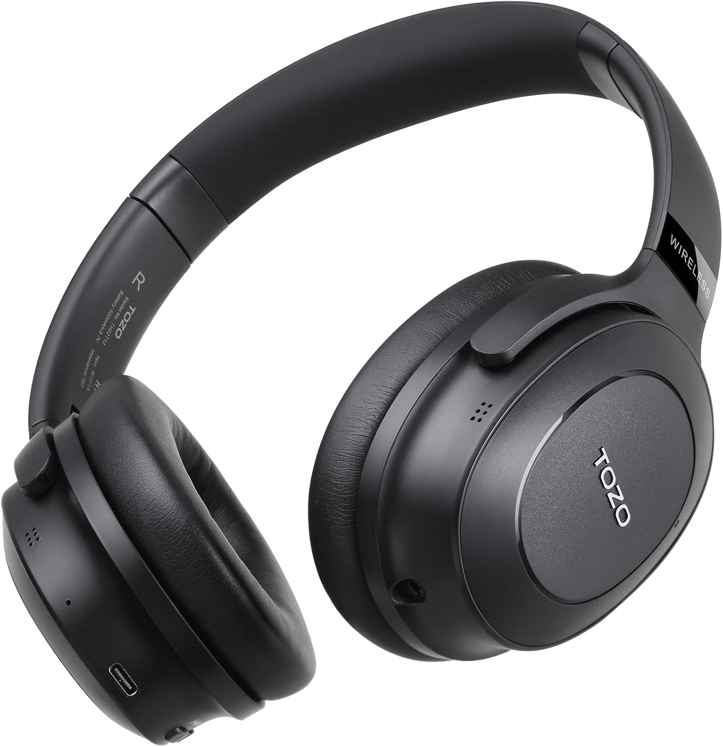 HT2 Hybrid Active Noise Cancelling Wireless Headphones, 60H Playtime Lossless Audio over Ear Bluetooth Headphones, Hi-Res Audio Deep Bass Foldable Lightweight Headset for Workout